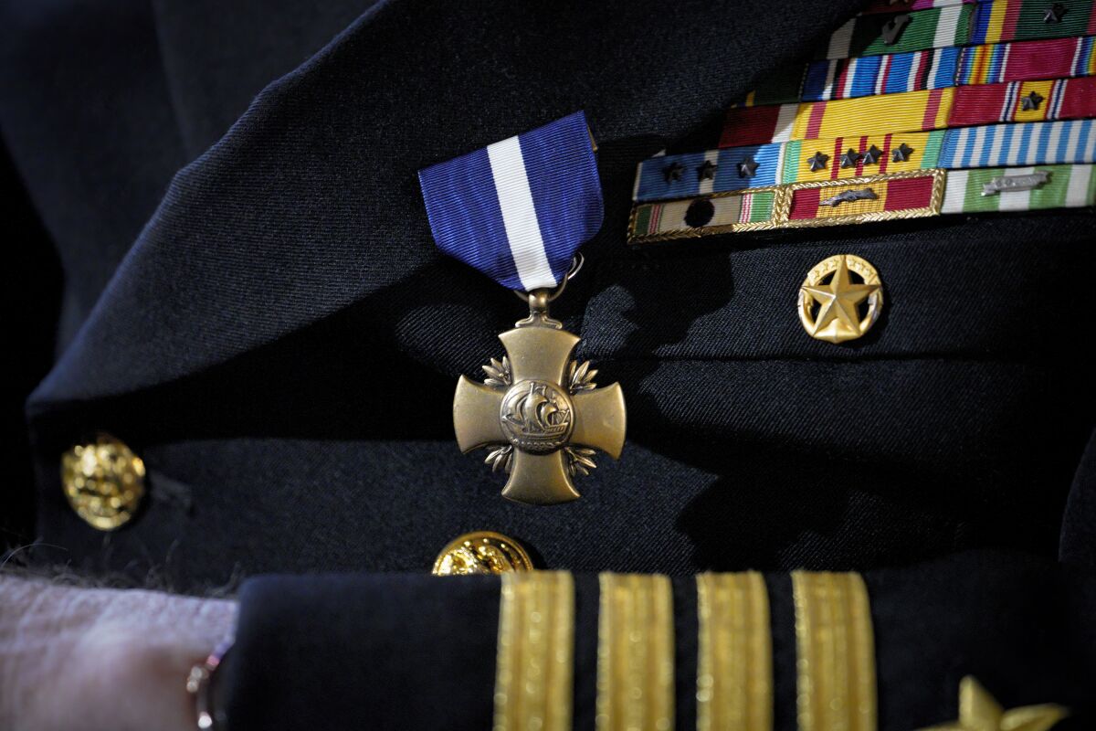 Retired Navy Capt. Royce Williams received the Navy Cross, the second highest military honor conferred by the Navy.