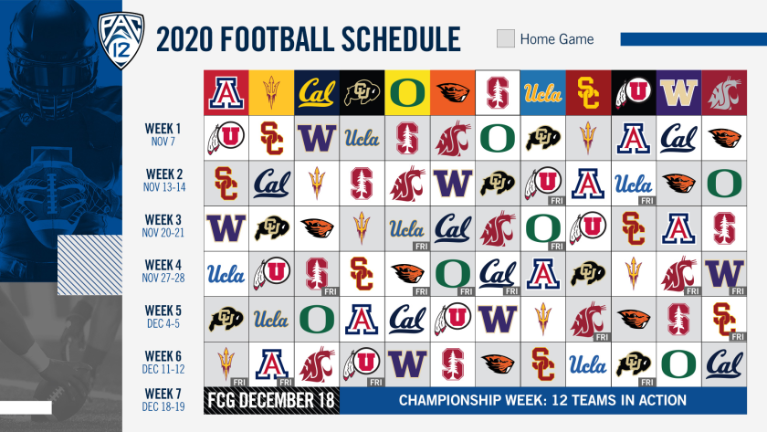 Ucla 2020 Football Schedule Bruins Open Season Vs Colorado Los Angeles Times