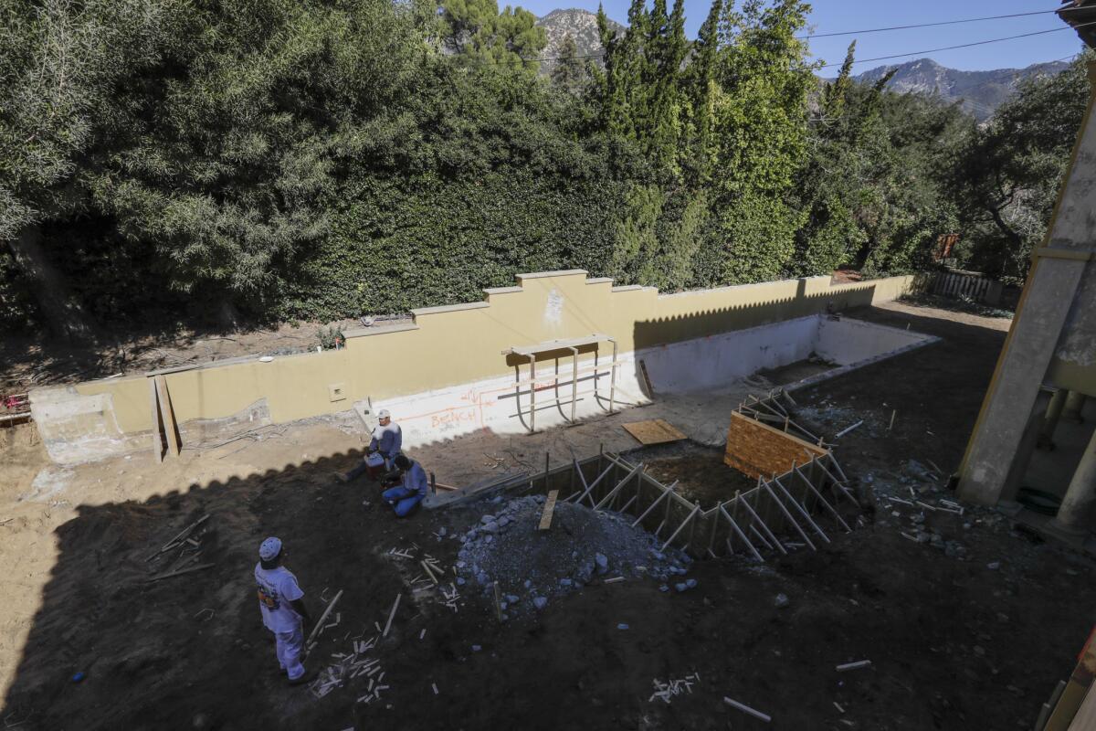 PASADENA CA JANUARY 23, 2018 -- A house on 1300 block on Altadena Drive in Pasadena is going through renovation for 54th. Annual Pasadena Showcase House of Design 2018.(Irfan Khan / Los Angeles Times)