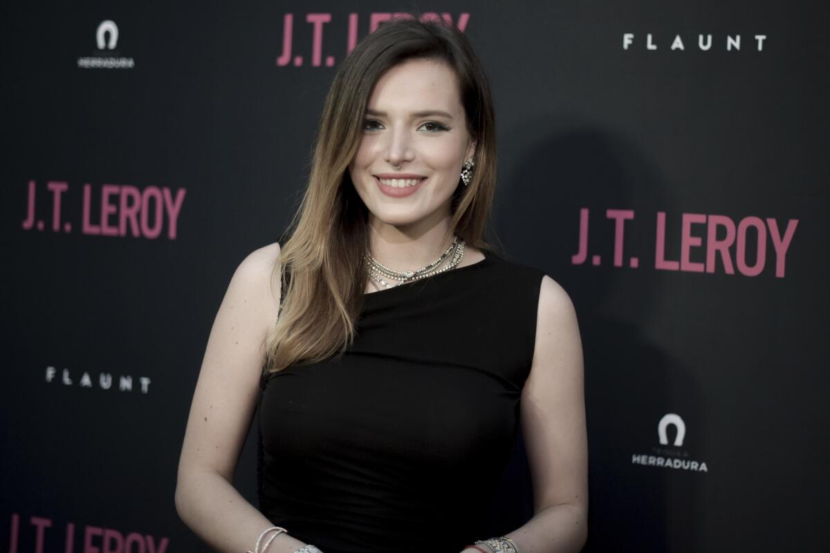 A hacker stole actress and musician Bella Thorne's nude selfies from her phone; she retaliated by posting them herself. Whoopi Goldberg said no celebrity should take naked selfies because they can be hacked. Thorne is not having it.