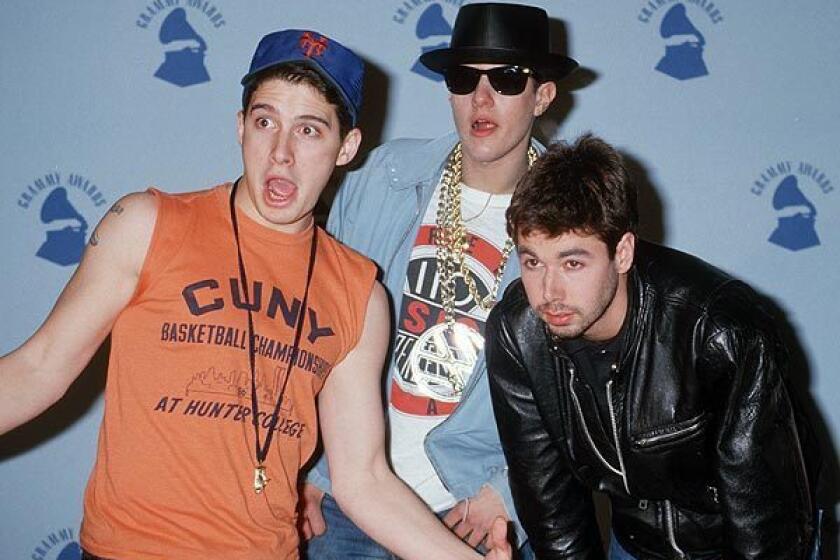 Adam "Ad-Rock" Horovitz, left, Mike "Mike D" Diamond and Adam "MCA" Yauch of the Beastie Boys.