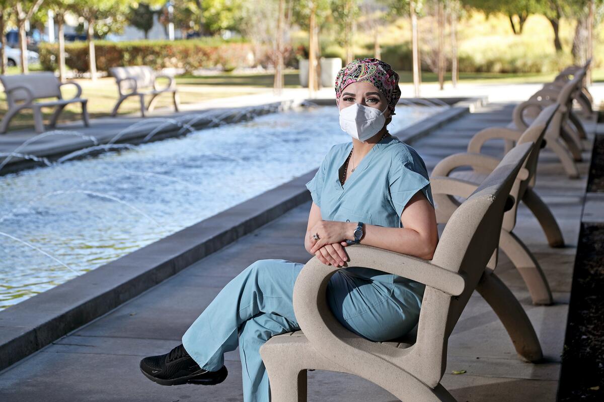Anaheim Medical Center's healthcare worker Maria Guzman 