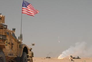 A military vehicle with a U.S. flag in the desert in the documentary "Retrograde."