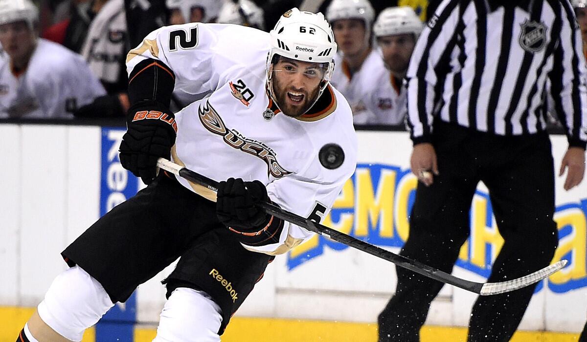 Ducks left wing Patrick Maroon had 11 goals and 18 assists as a rookie last season.