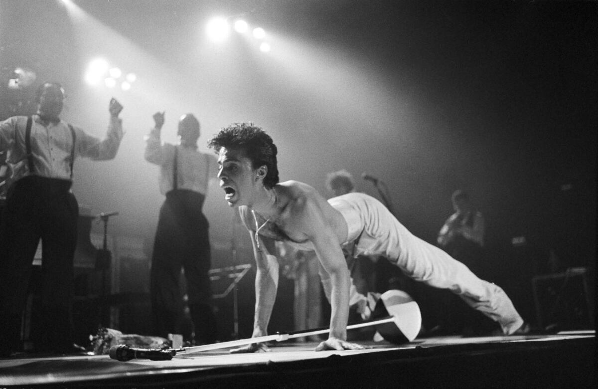 Prince performs at Wembley Arena in London in Aug. 1986.