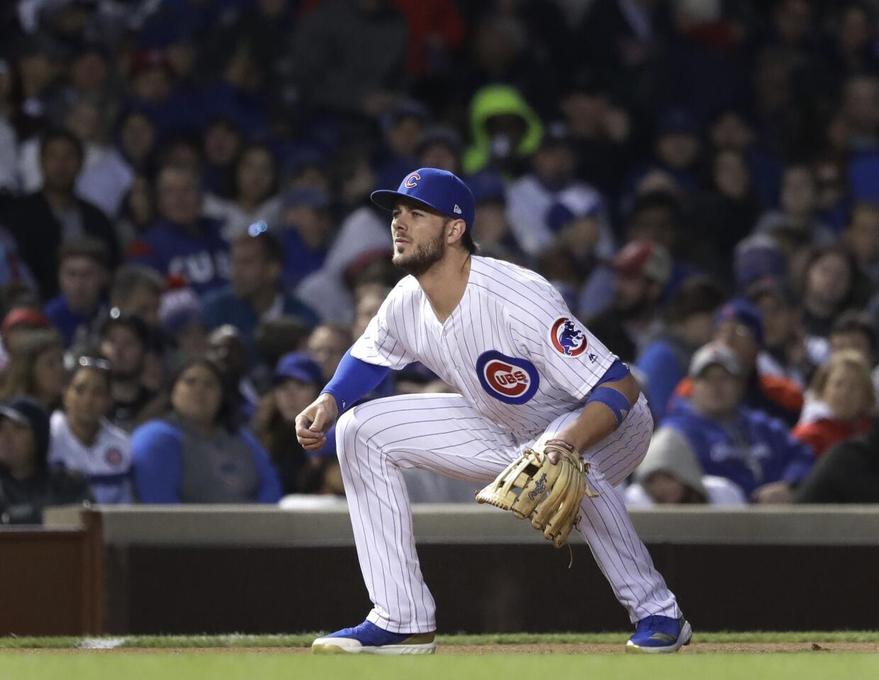 Cubs third baseman Kris Bryant prepares to field a ball during the sixth inning against the Phillies Tuesday, June 5, 2018, at Wrigley Field.