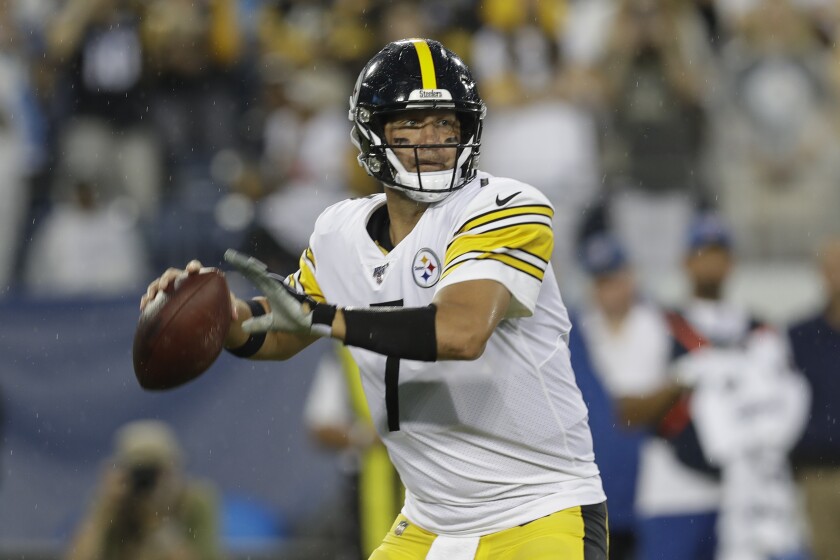 Pittsburgh Steelers quarterback Ben Roethlisberger looks to pass during Sunday's game against the Tennessee Titans.
