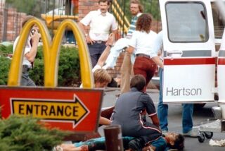 Medics tend to some of the victims at the July 18, 1984 massacre at McDonald's in San Ysidro.
