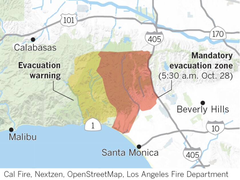 Los Angeles Fire Evacuation Map