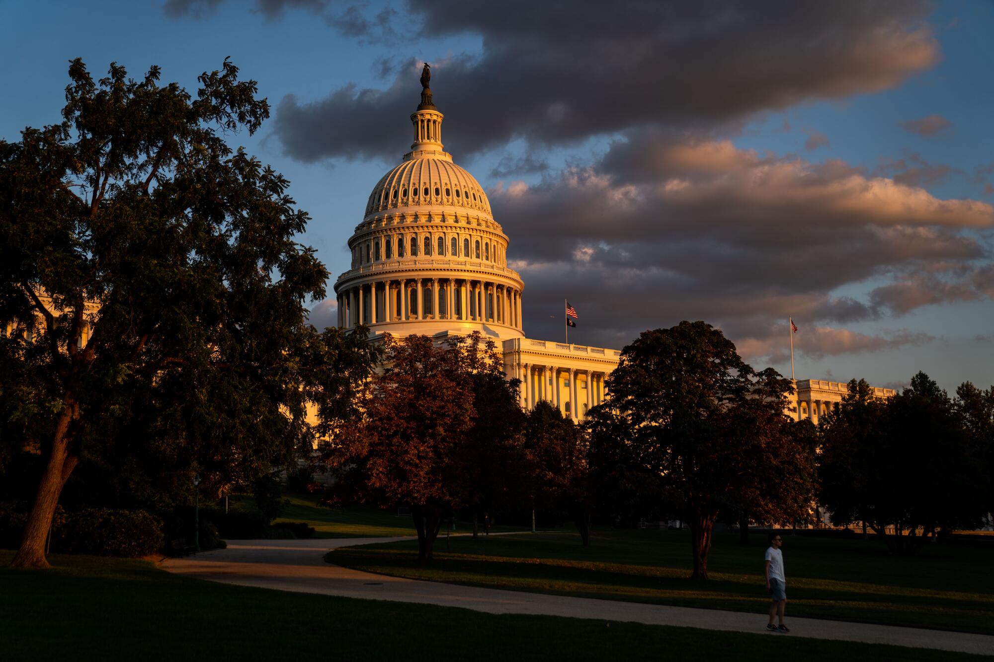 The U.S. Capitol is shown under a late afternoon sky