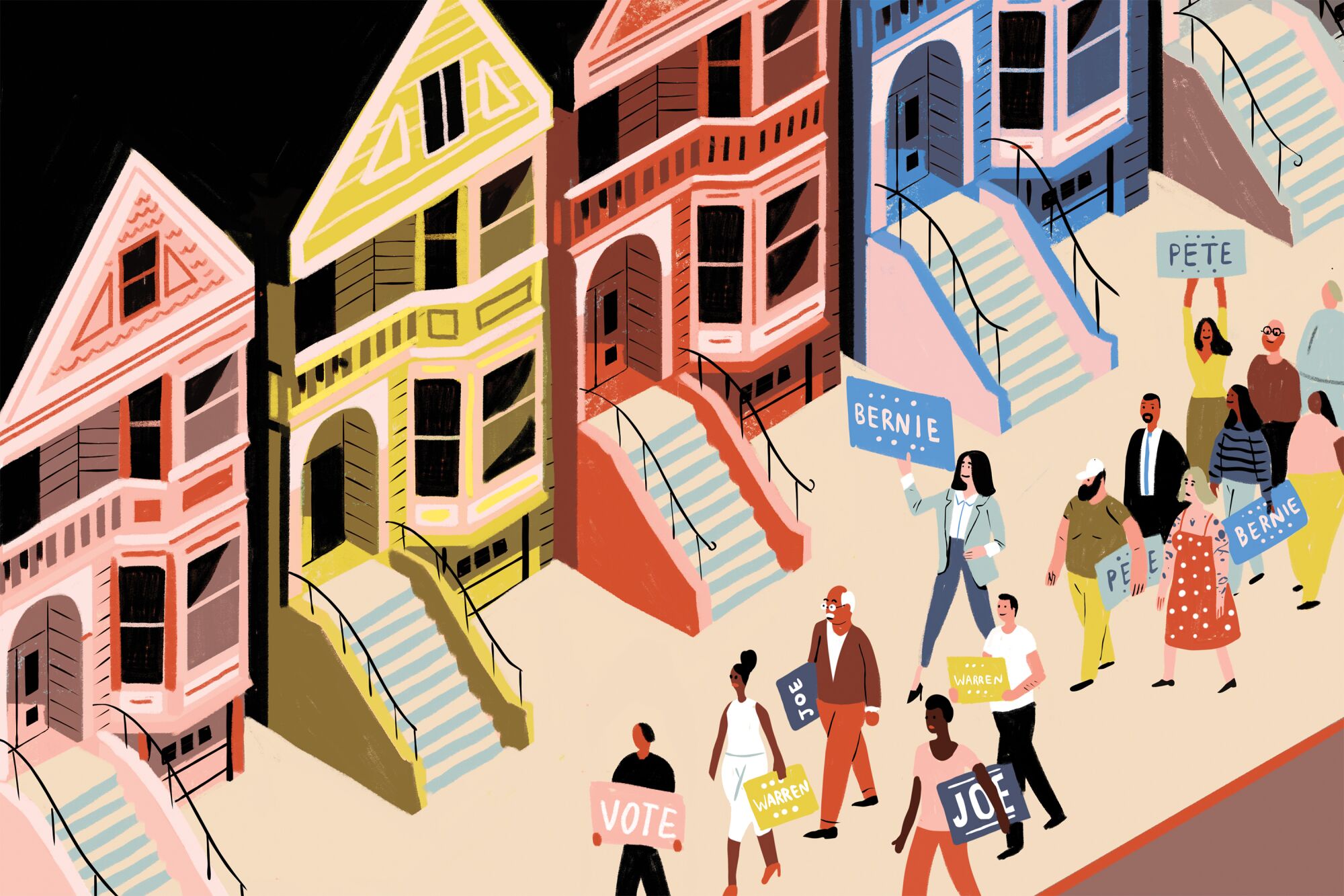 Illustration of San Francisco Democrats
