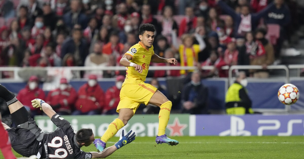 Luis Díaz aproxima o Liverpool das meias-finais da Liga dos Campeões