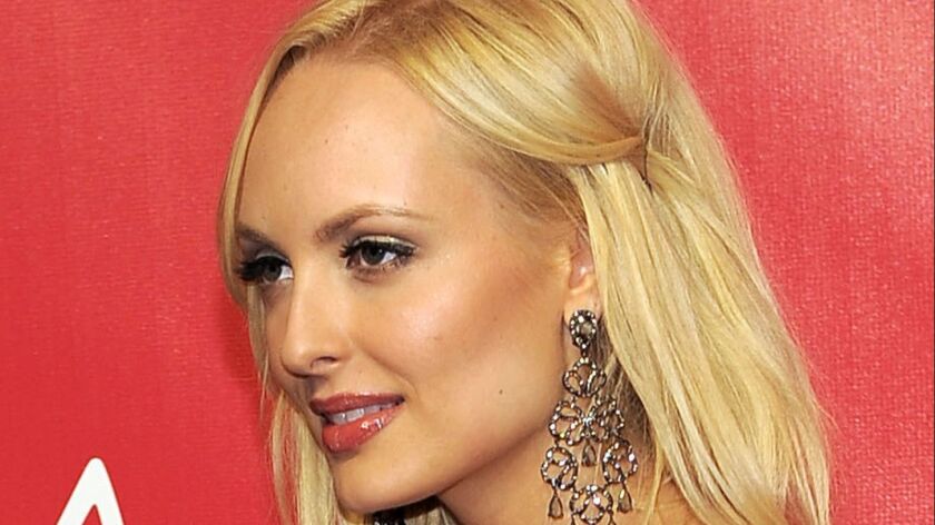 Former Playboy model Shera Bechard, shown in Los Angeles in 2012, sued Republican fundraiser Elliott Broidy of Beverly Hills on Friday and convinced a judge to keep the complaint under seal for 20 days.