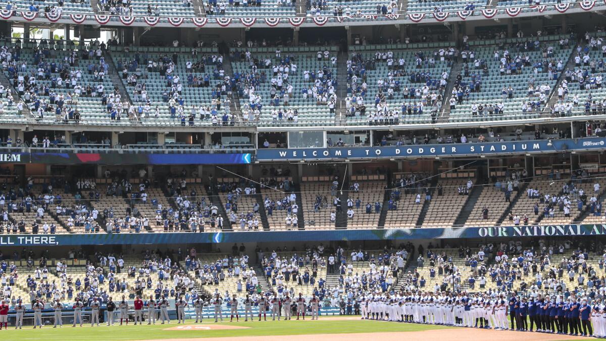 The Los Angeles Dodgers debut fully vaccinated seating section for home  games