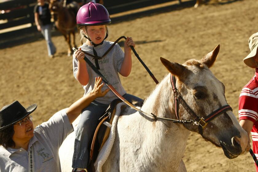 The Hansen Dam Equestrian Center hosts various riding competitions, including this Kiwanis event for kids.