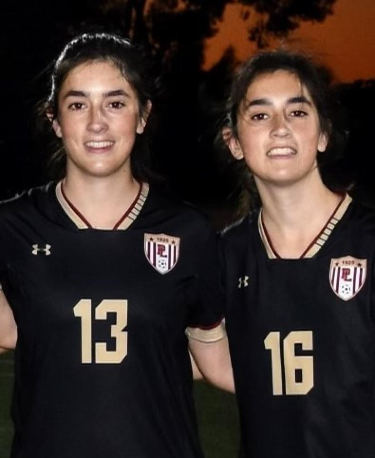 Twins Corrine (left) and Caitlin Wilson “are competitive but they help each other,” says their mother, Grace Wilson.