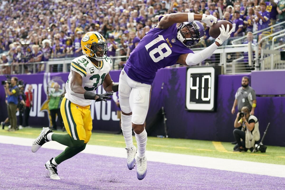 Jefferson, Vikings beat Packers 23-7 for O'Connell's 1st win - The San  Diego Union-Tribune