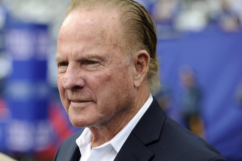 Frank Gifford at an NFL game in 2013.