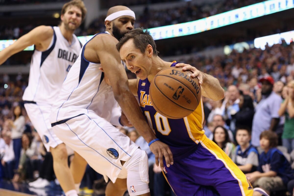 Steve Nash and the Lakers will be featured in 29 nationally broadcast games this season.