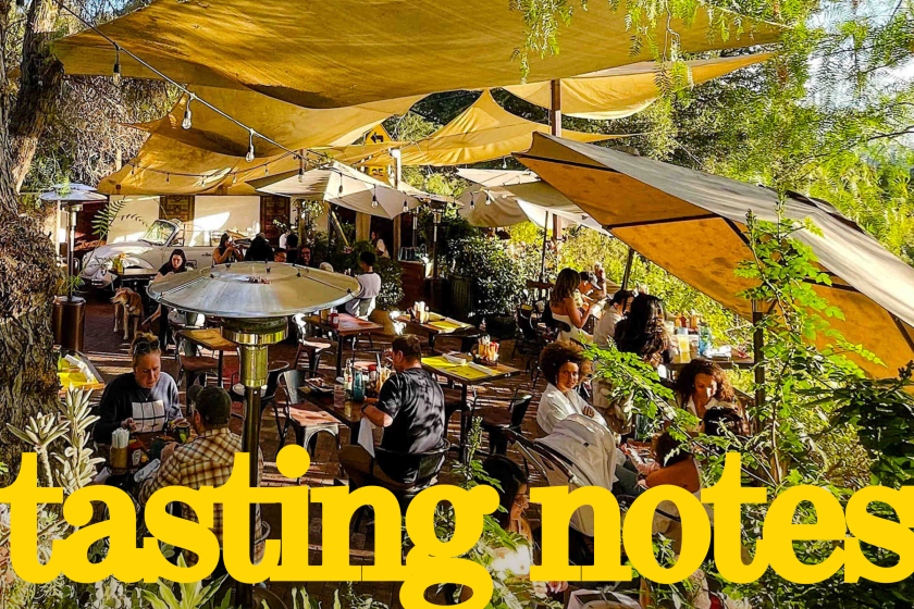 Diners outside Cafe on 27 in Topanga