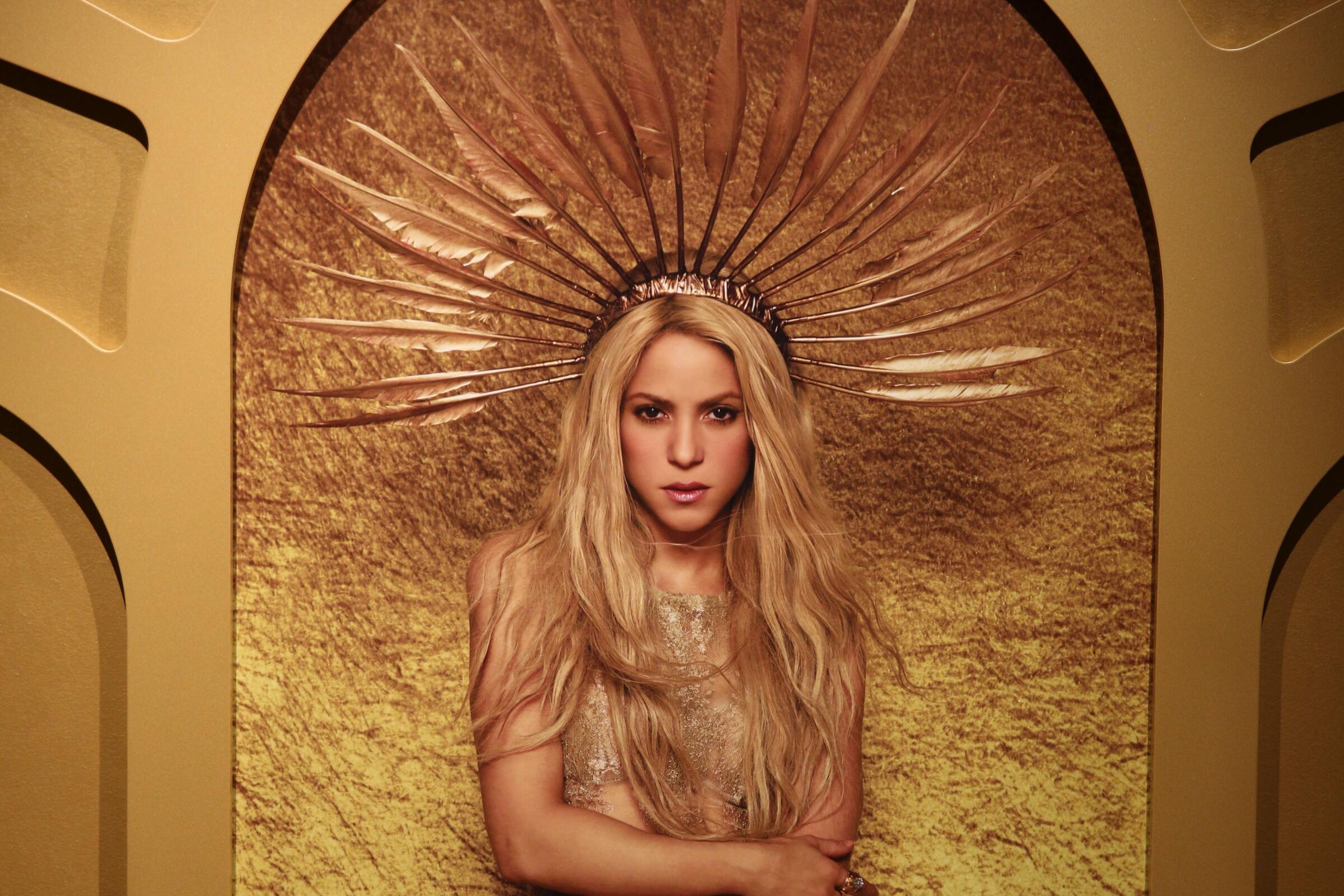 Una imagen de Shakira en la exhibición "Shakira: The GRAMMY Museum Experience" en Los Ángeles.