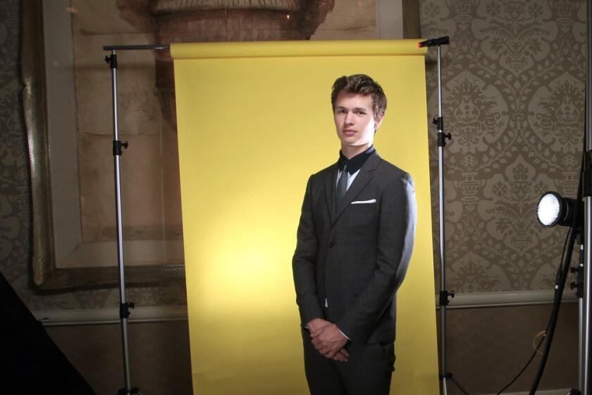 Actor Ansel Elgort, from the film "The Fault in Our Stars," at the Four Seasons Hotel.