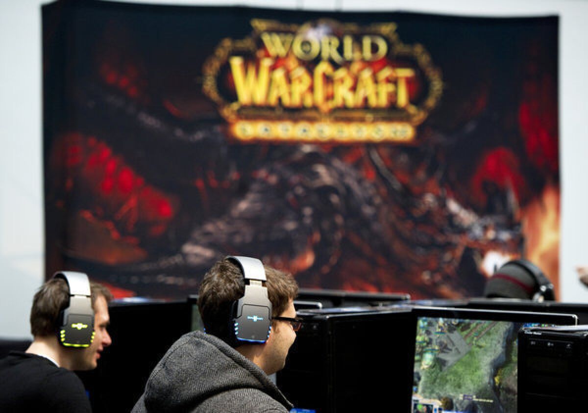 "World of Warcraft" players at a CeBIT technology conference in Hanover, Germany.