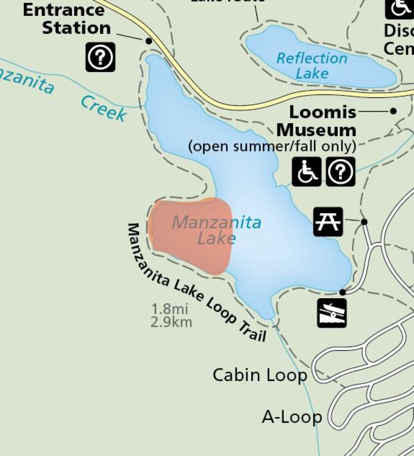 NPS map of Mazanita Lake.