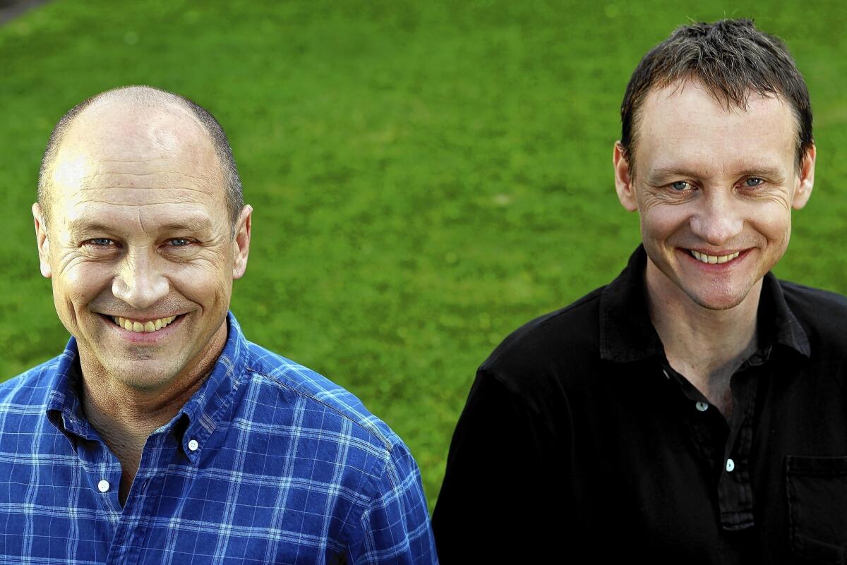 Mike Judge, left, and Alec Berg, are exeuctive producers of the new HBO comedy "Silicon Valley."