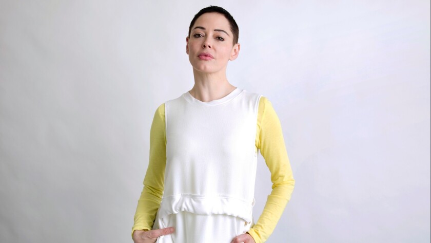 Rose McGowan poses for a portrait in New York on Jan. 31 to promote her book "Brave."