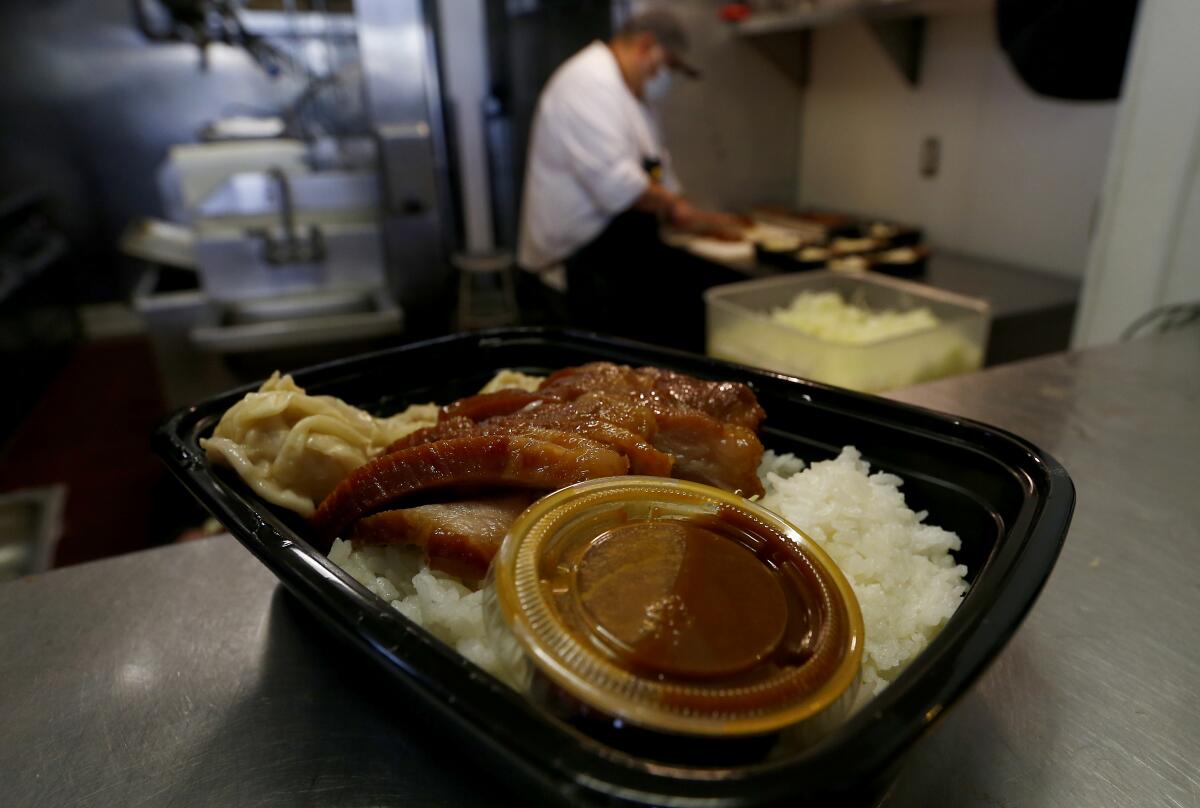 Chef Glen Ishii makes chashu shumai at his family restaurant