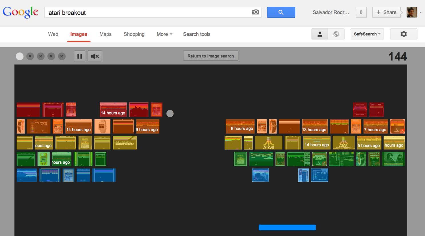 google celebrates atari breakout