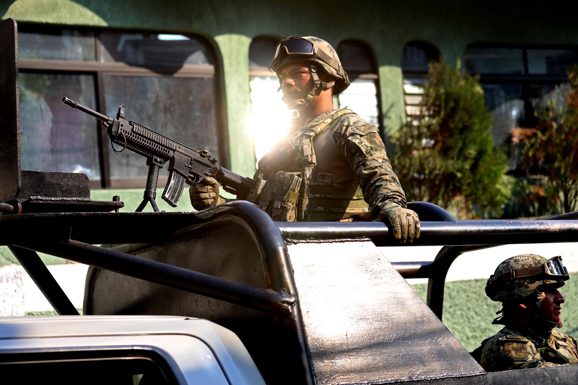 Mexican marines patrol in Acapulco