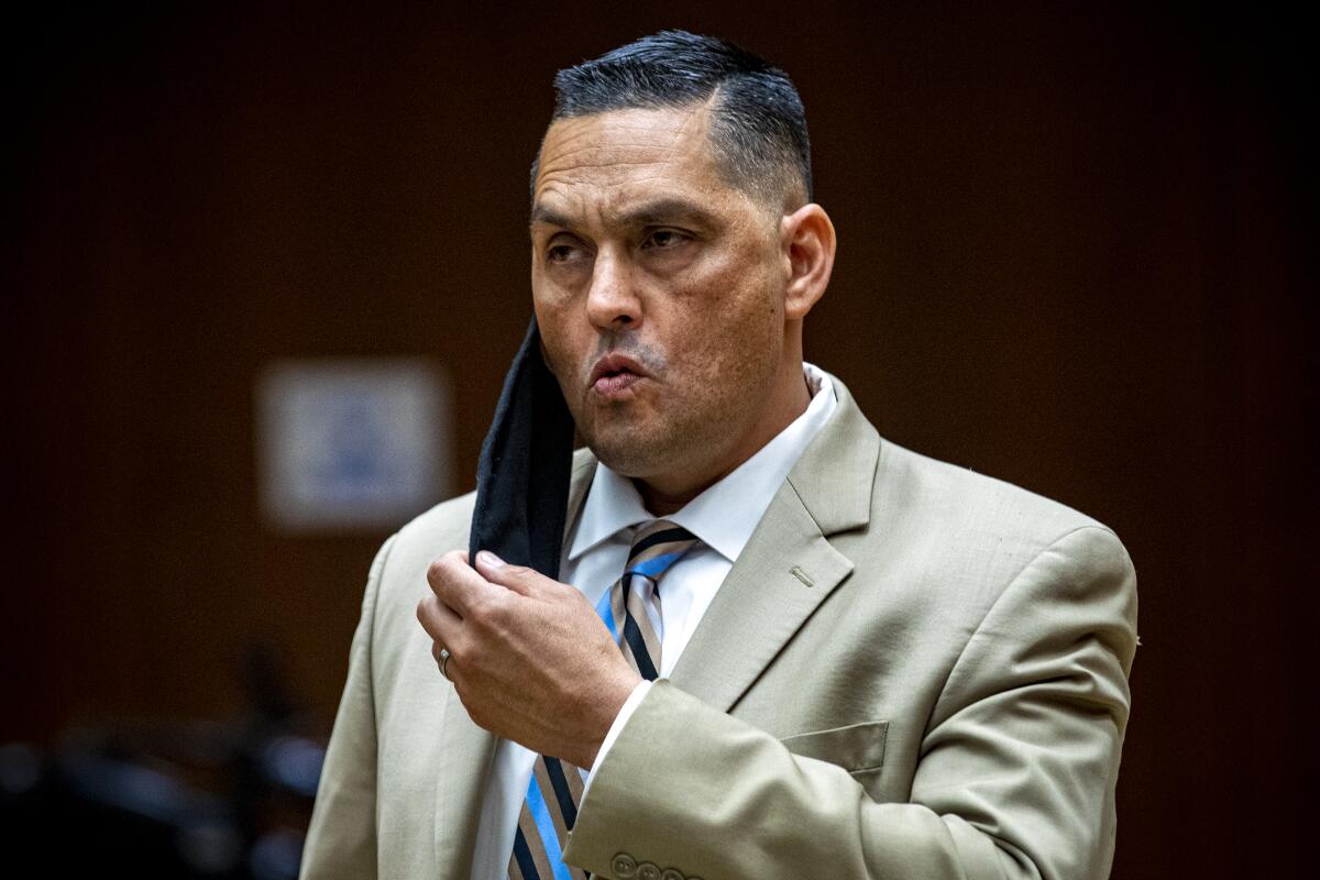 LAPD Officer Frank Hernandez pleaded not guilty to assault charges