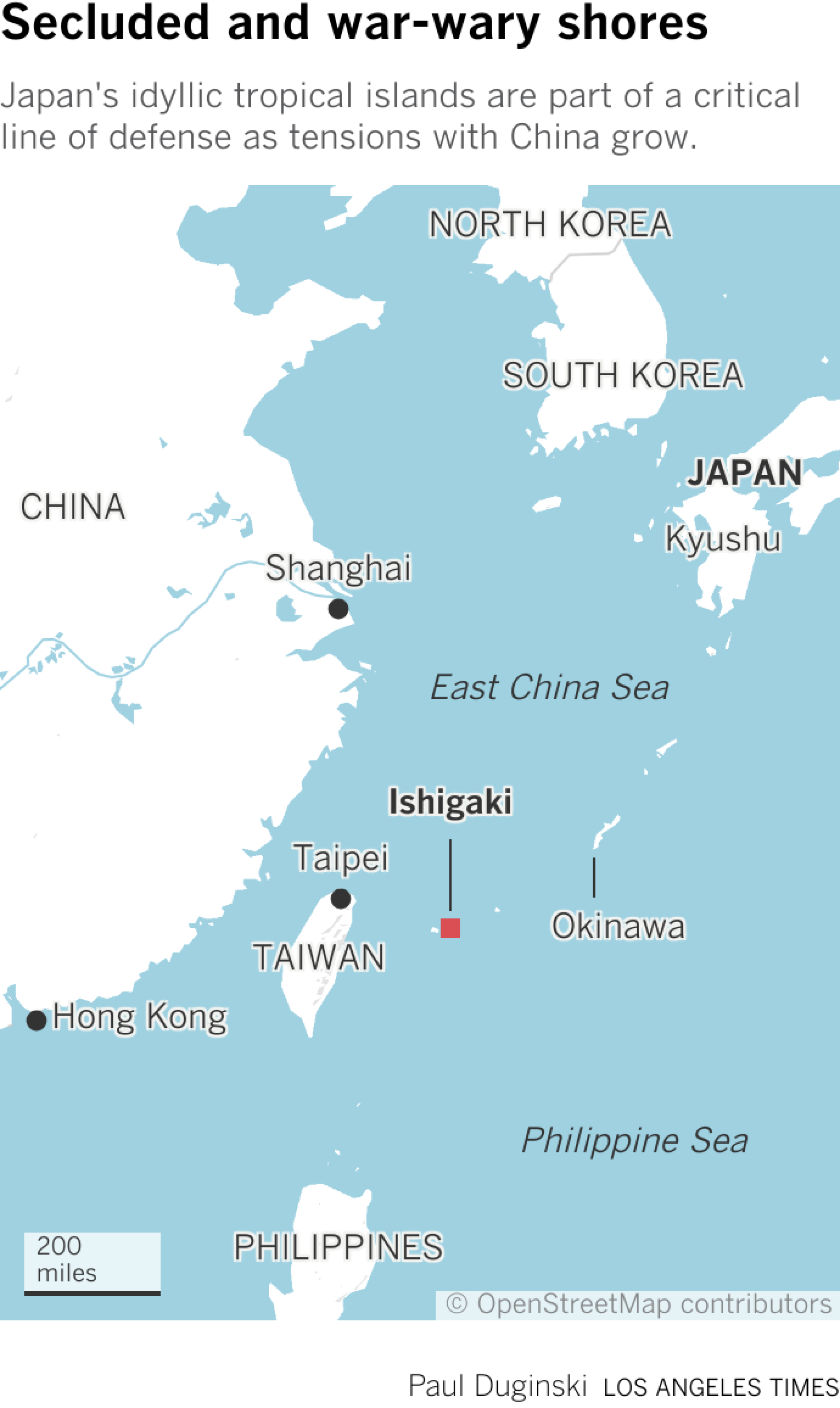 Locator map of Ishigaki island off Taiwan.