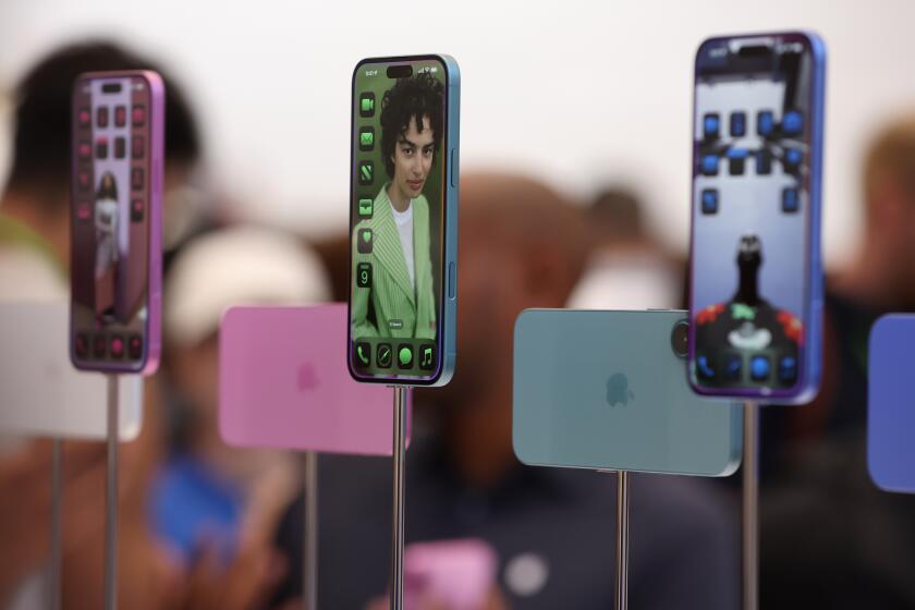 CUPERTINO, CALIFORNIA - SEPTEMBER 09: The new iPhone 16 Pro Max is displayed during an Apple special event at Apple headquarters on September 09, 2024 in Cupertino, California. Apple held an event to showcase the new iPhone 16, Airpods and Apple Watch models. (Photo by Justin Sullivan/Getty Images)