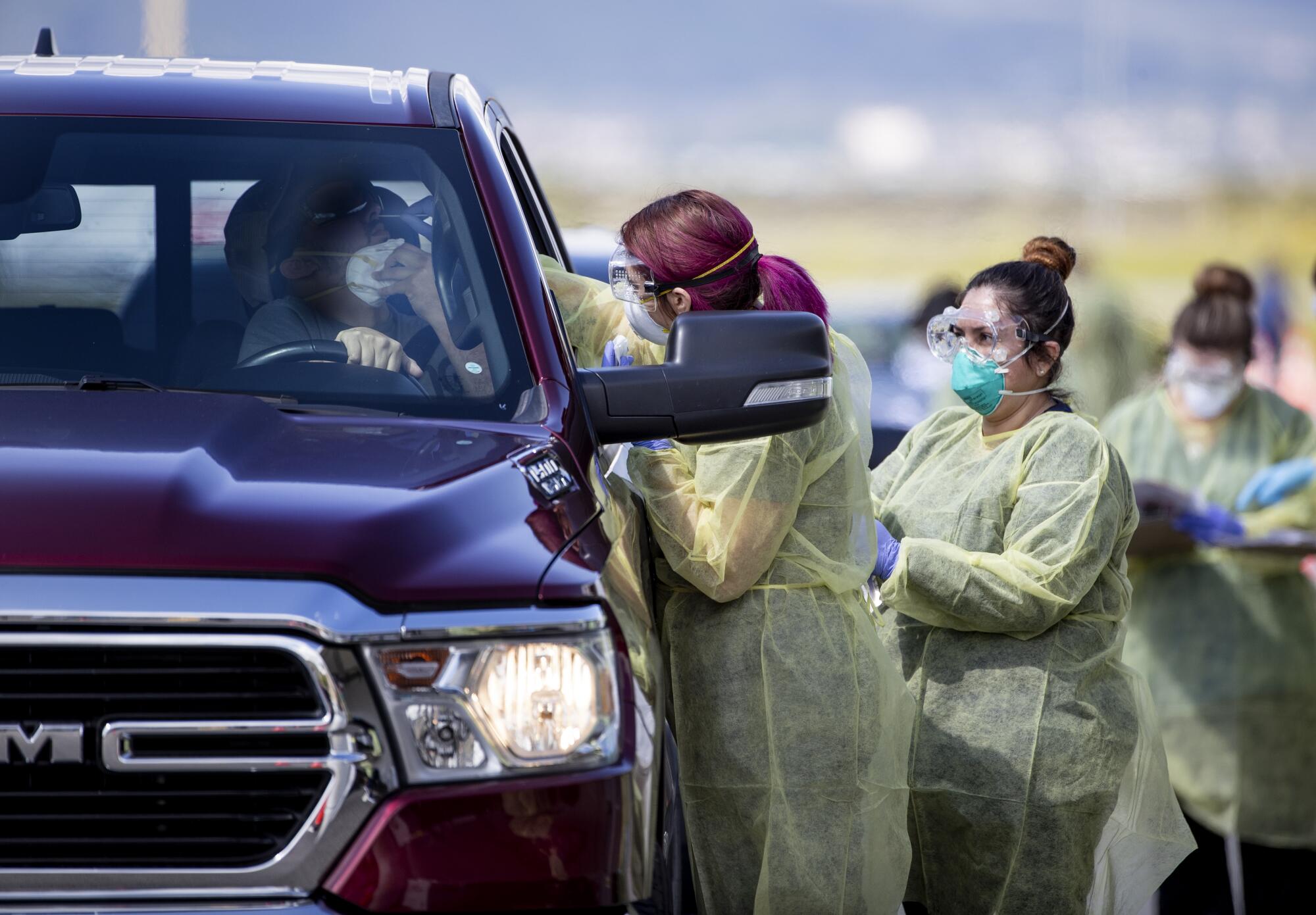 Drive-through coronavirus testing