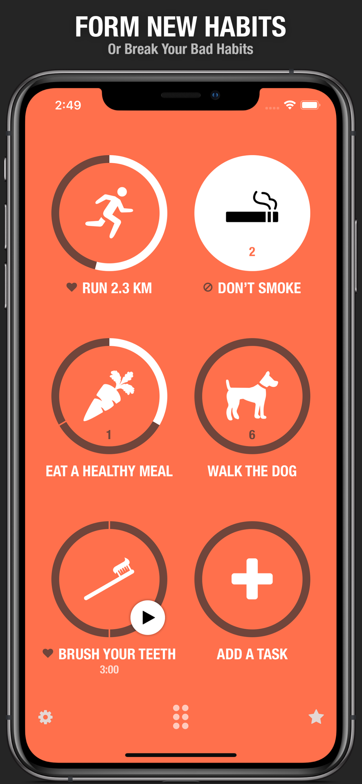 The Streaks app helps you stay on task and build new habits.