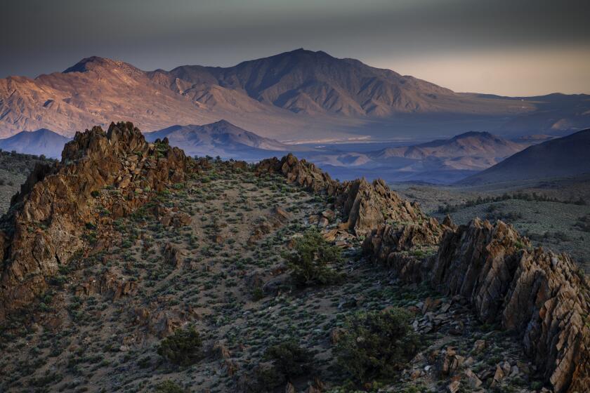 A view of the Conglomerate Mesa, located in between The Eastern Sierra town of Lone Pine to the west and Death Valley National Park to the east.