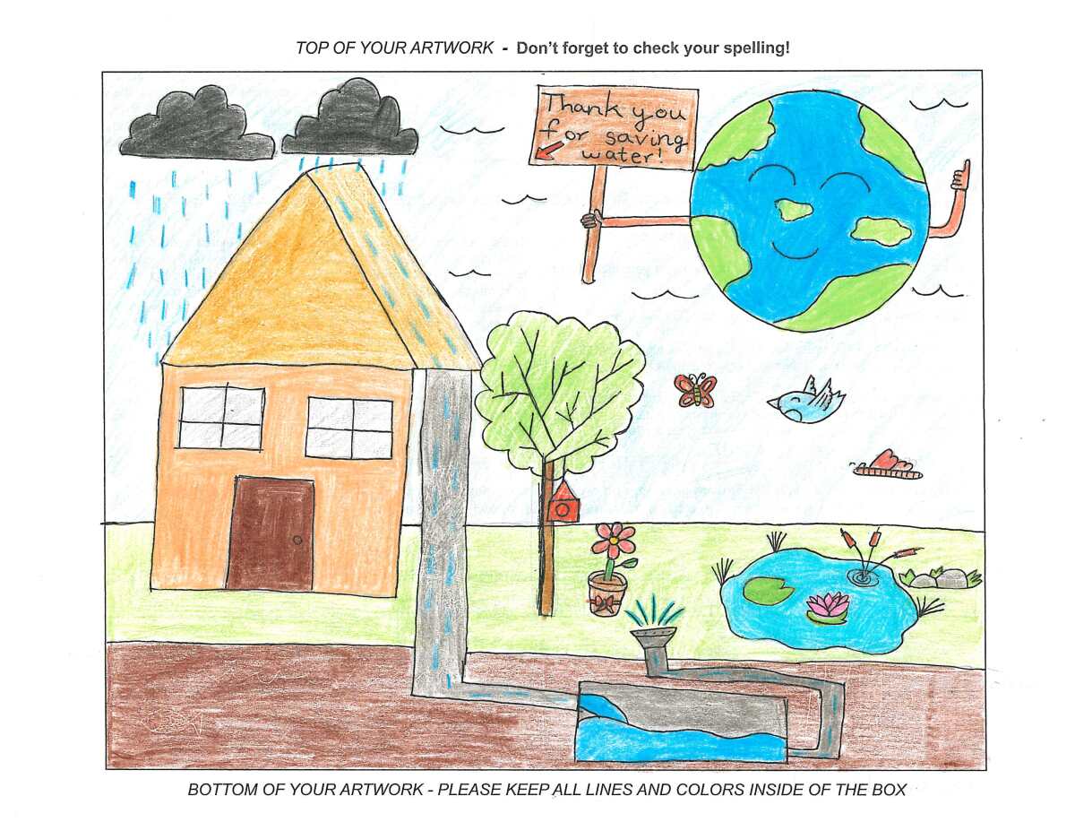 Indira Jayanti's poster won first place in the Olivenhain Water District contest.  