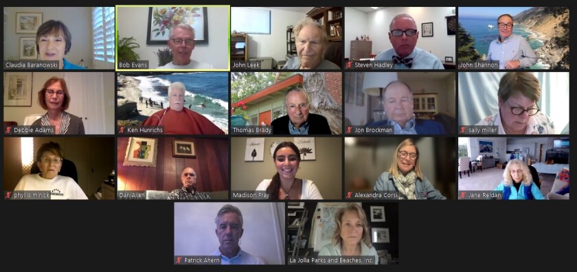 The La Jolla Parks & Beaches group will meet online on October 25th.