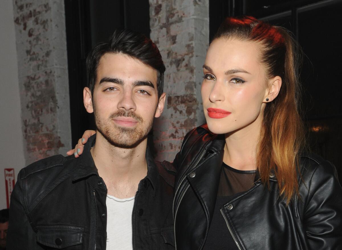 Joe Jonas and Blanda Eggenschwiler at a New York Fashion Week event in February.