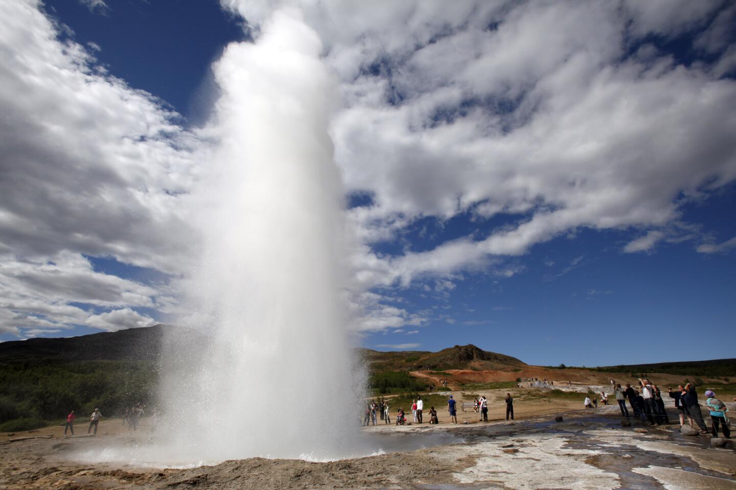 Strokkur geyser, south central Iceland
