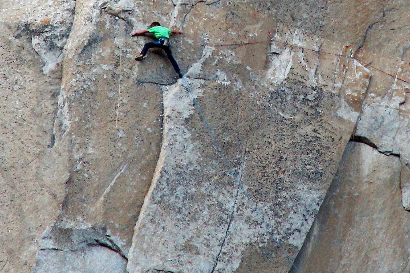 Climbing El Capitan's steep Dawn Wall in Yosemite