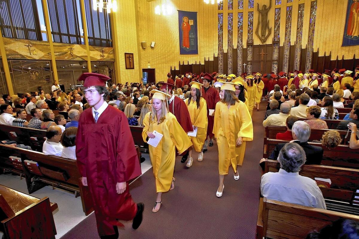 Area graduates participated in the interfaith baccalaureate service at St. Bede the Venerable Church in La Cañada Flintridge on Tuesday, June 15, 2010. Parents and friend filled most of the church on Foothill Boulevard.