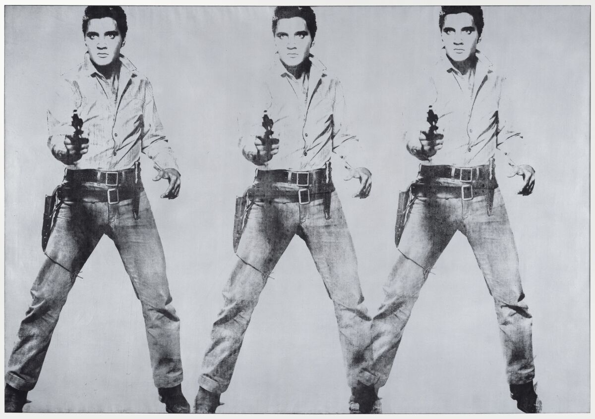 Andy Warhol's "Triple Elvis" at the San Francisco Museum of Art. (Andy Warhol Foundation for the Visual Arts)