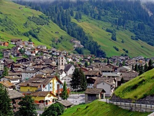 The village of Vals is nestled in a verdant valley, high in the Swiss Alps. The community, about 120 miles southeast of Zurich, is home to Therme Vals, a spa that focuses on the natural experience.