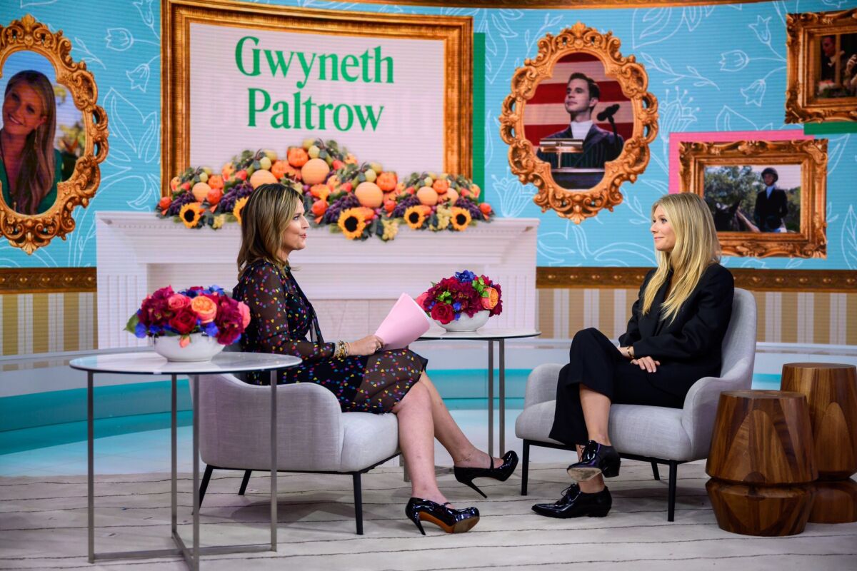 Gwyneth Paltrow on the 'Today' show