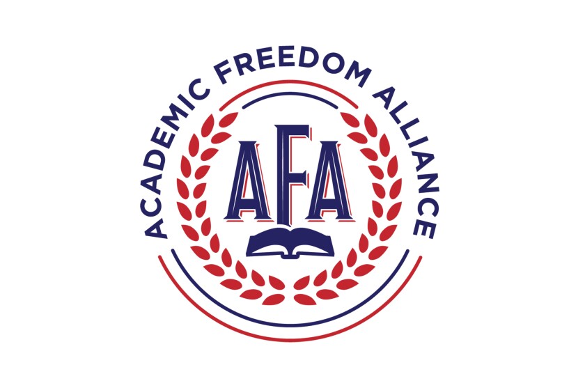 This image shows the logo for the newly formed Academic Freedom Alliance. Launched Monday, the alliance arose out of discussions among some Princeton University faculty members over how to counter what they see as growing intolerance of differing viewpoints. (AFA via AP)