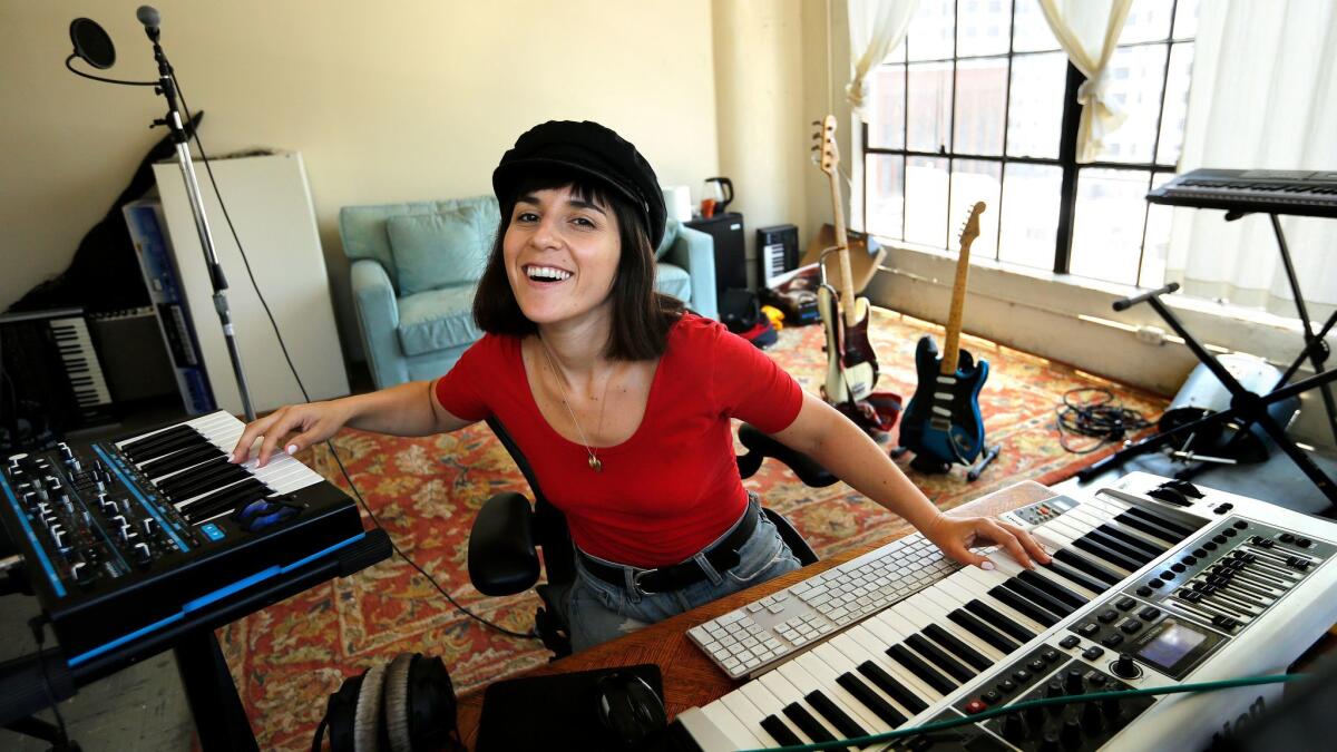 Ramona Gonzalez in her downtown Los Angeles studio. The artist has teamed with Julia Holter, Cole M.G.N. and Nedelle Torrisi for a cover of Depeche Mode's "Condemnation."